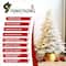 Glitzhome® 7.5ft Pre-Lit Flocked Full Fir Artificial Christmas Tree, Multicolor LED Lights